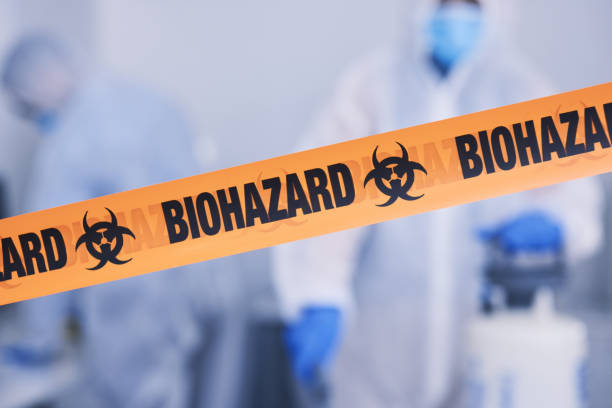 Professional Biohazard Cleanup technician working in Pinehurst, MA